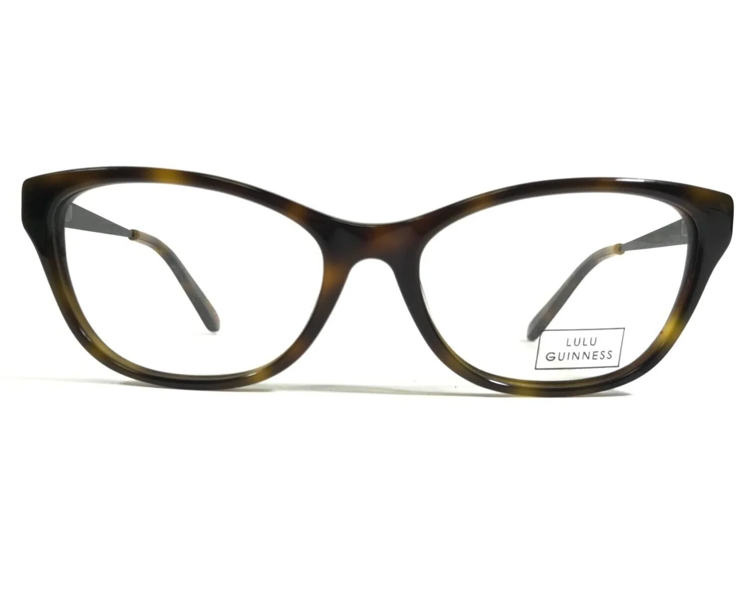 Lulu Guinness Eyeglasses Frames L897 TOR Black White Tortoise Cat Eye 52-16-135 2