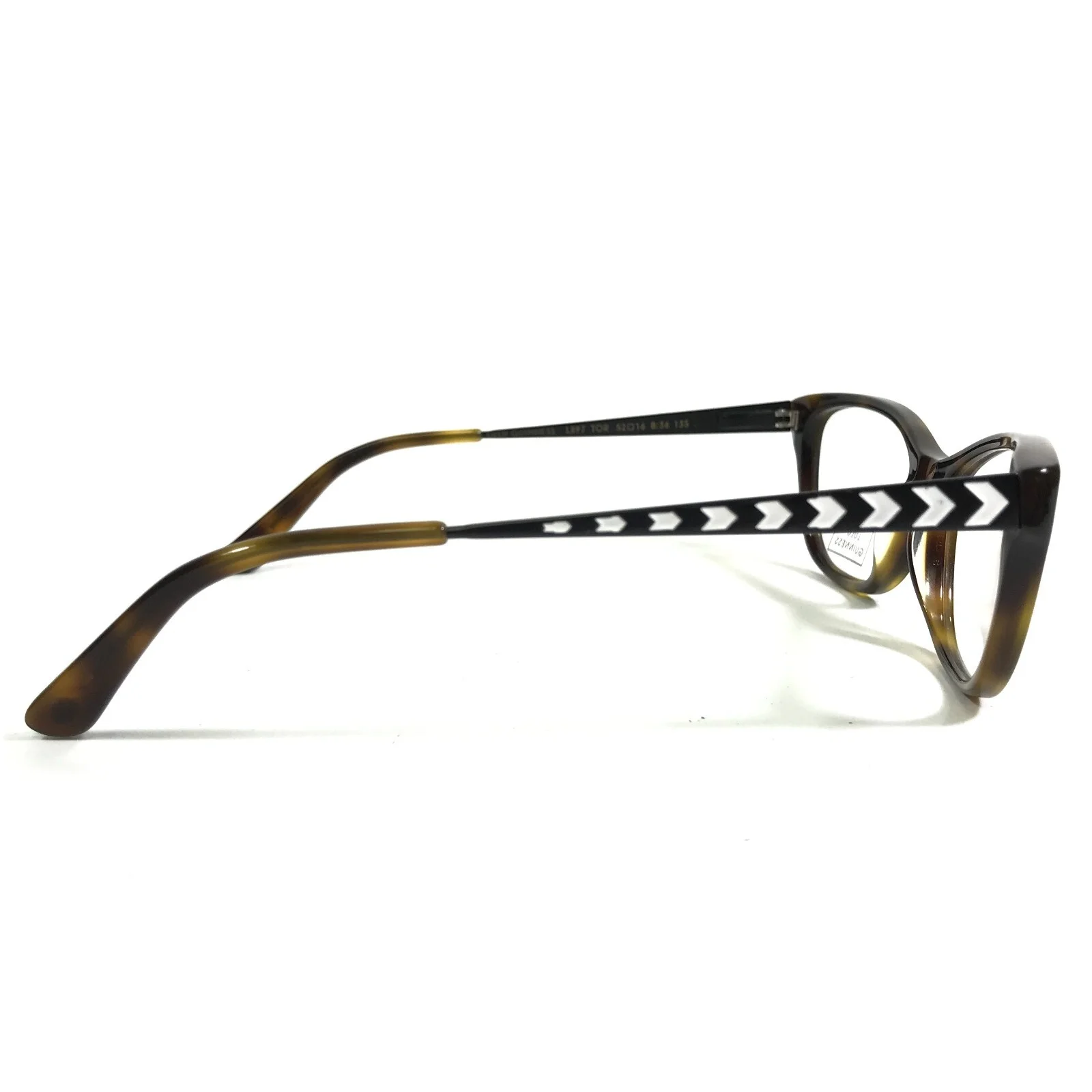 Lulu Guinness Eyeglasses Frames L897 TOR Black White Tortoise Cat Eye 52-16-135 4