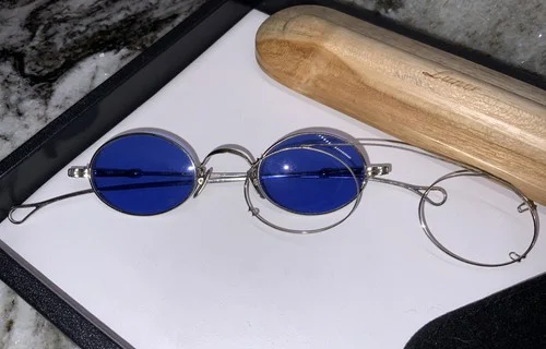 Lunor V101 Timeless Glasses Oval Platinumn Plated with Clip/ All Orginal Cases 4