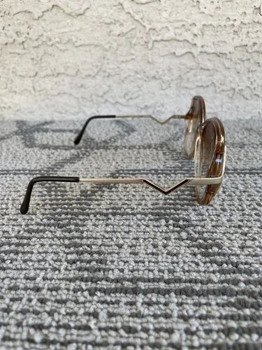 Luxottica Eyeglasses Eye Glasses Frames 1357 Avant Garde Cognac Italy 2