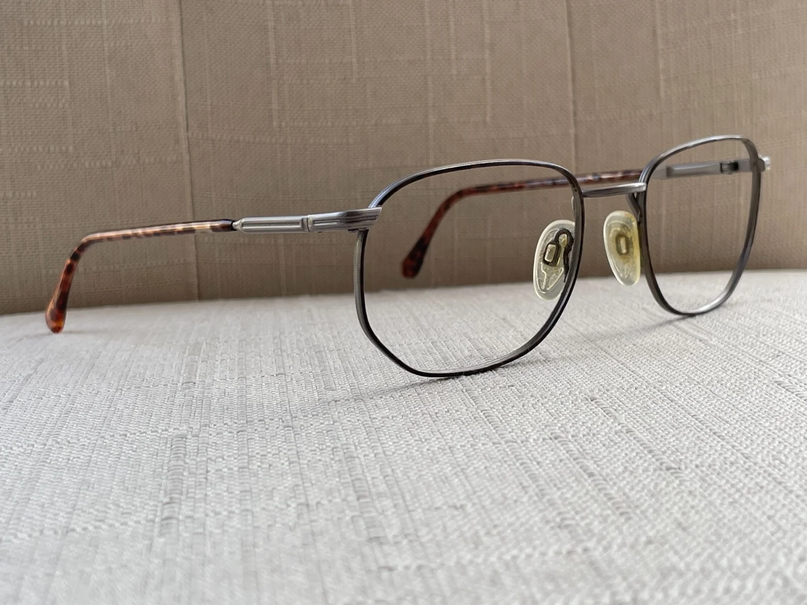 Luxottica Men Vintage Eyeglasses Frame TOLEDO AMBER 135 54[]20 Made in Italy