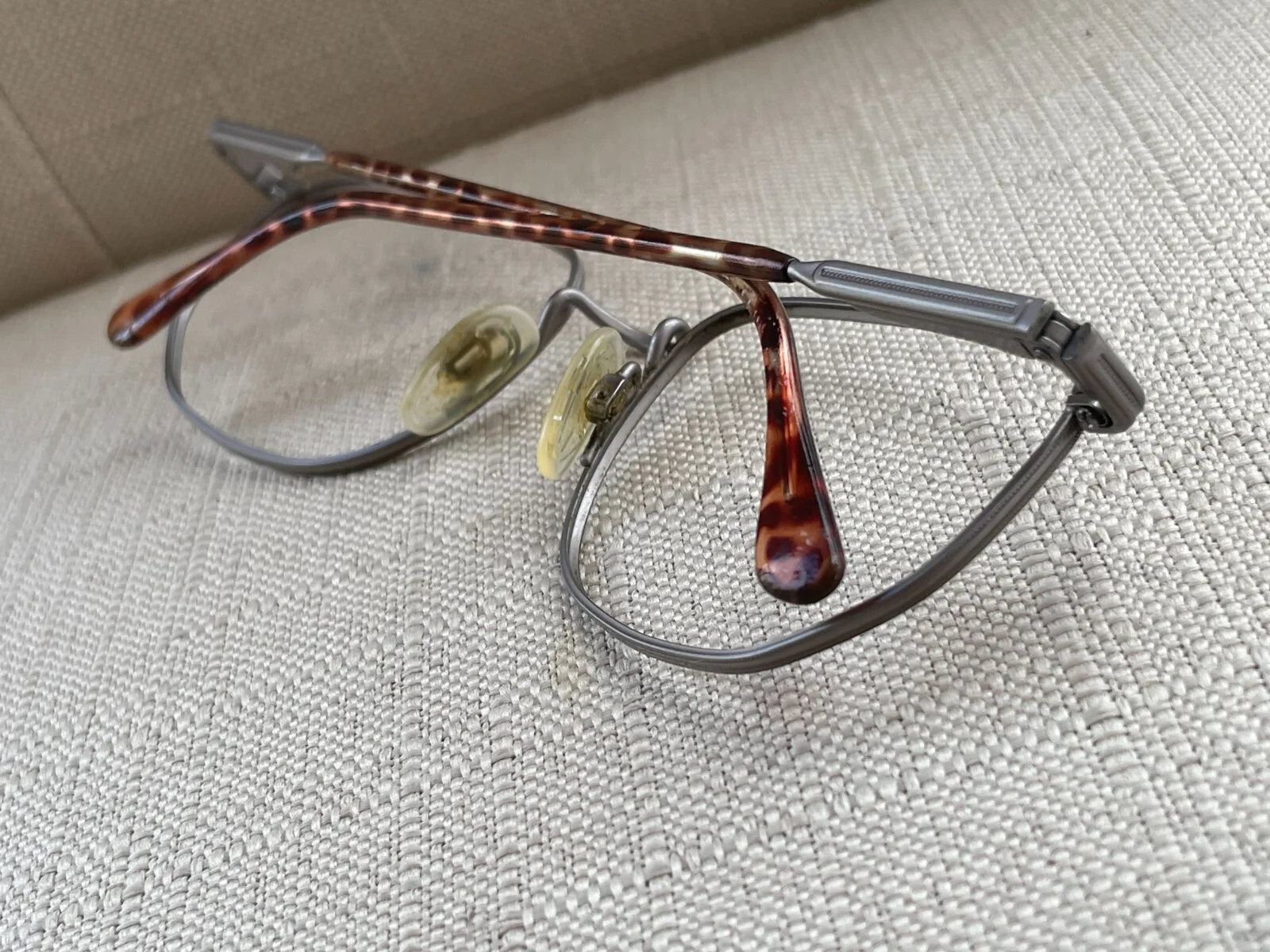 Luxottica Men Vintage Eyeglasses Frame TOLEDO AMBER 135 54[]20 Made in Italy 4