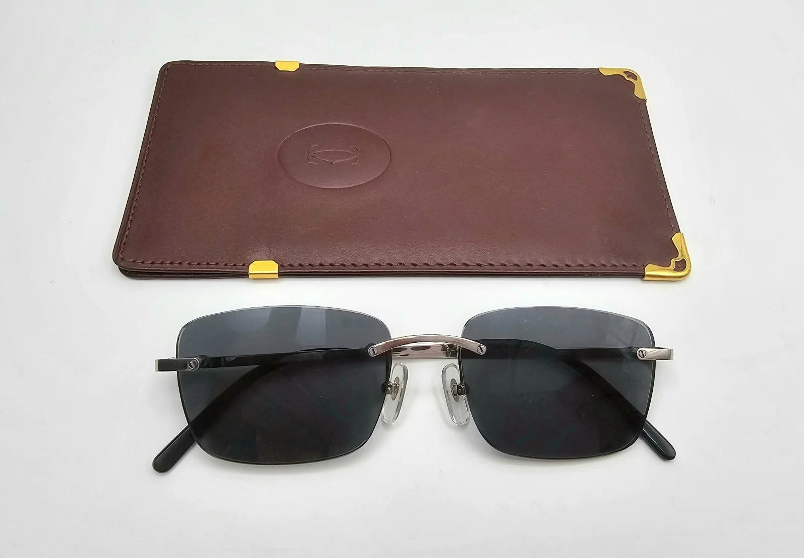 Luxurious Cartier Silver PLATINUM Rimless Frames