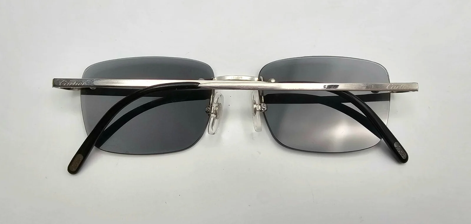 Luxurious Cartier Silver PLATINUM Rimless Frames 2