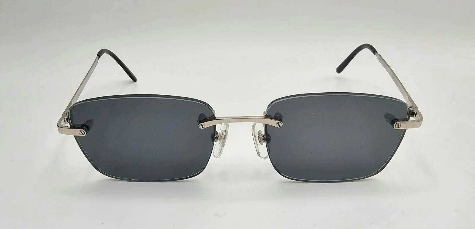 Luxurious Cartier Silver PLATINUM Rimless Frames 3