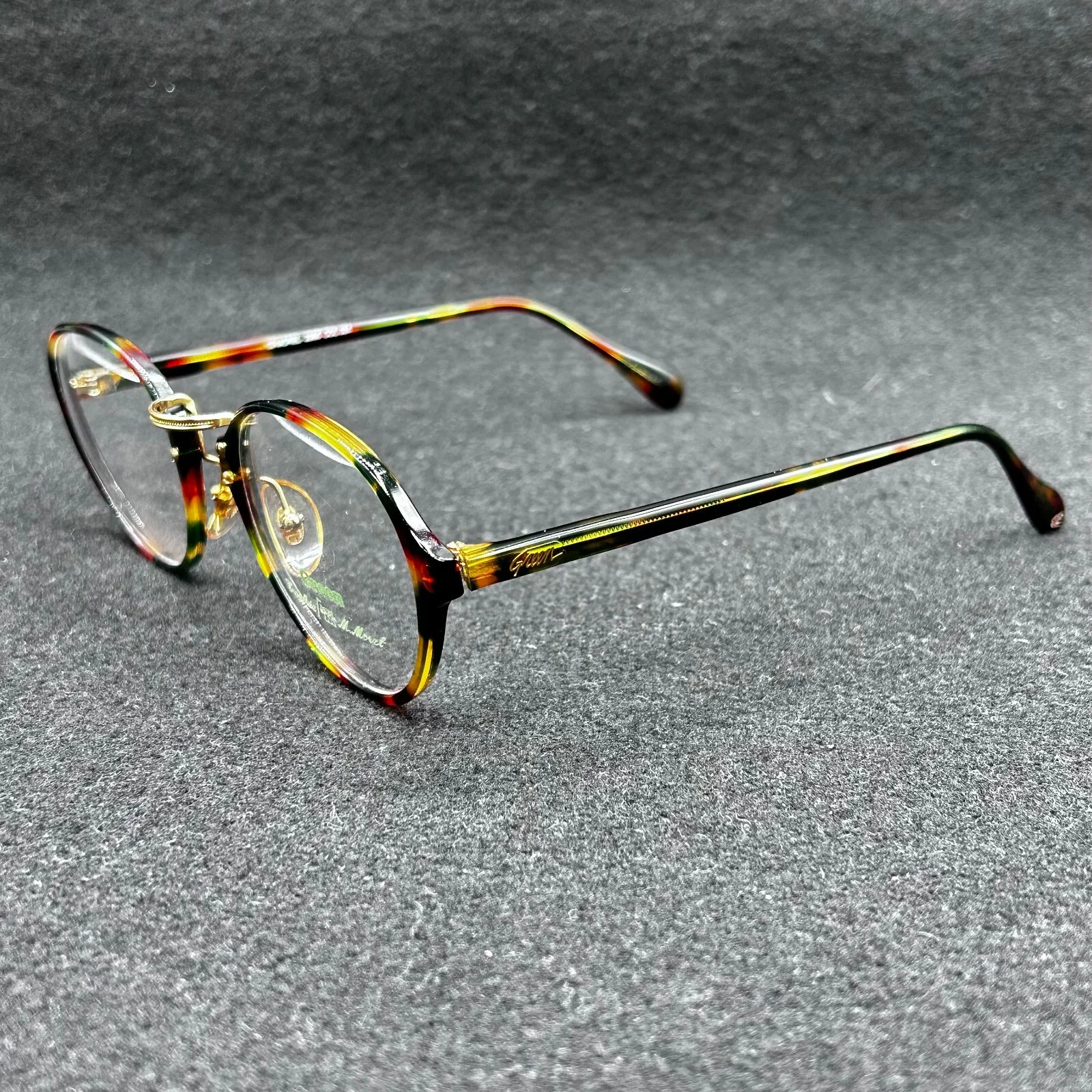 M. Morel Green 2366 Col 024 Eyeglasses Frame Red Yellow Gold 50-20 France