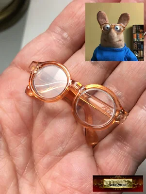 M00159-Amber MOREZMORE Doll Eyeglasses Miniature Glasses Frames Functional