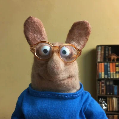 M00159-Brown MOREZMORE Doll Eyeglasses Mini Frames Miniature Glasses Functional 3