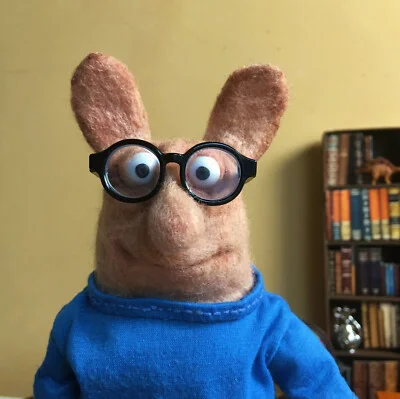 M00159-Brown MOREZMORE Doll Eyeglasses Mini Frames Miniature Glasses Functional 4