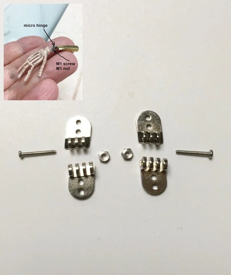 M00785-FS MOREZMORE 2 Micro Hinges LARGE for Stop Motion Puppet Wrist Knee Elbow