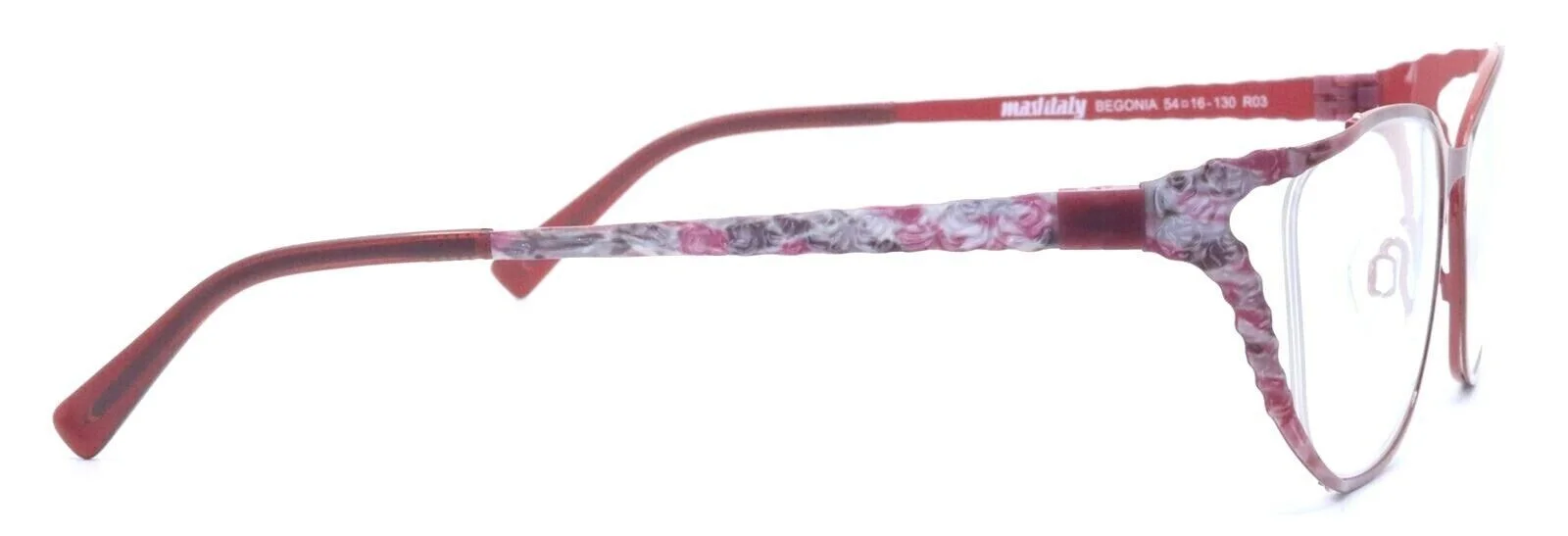 MAD ITALY FUN Begonia R03 Pink Floral Cat Eye Eyeglasses Frames 54-16-130 4