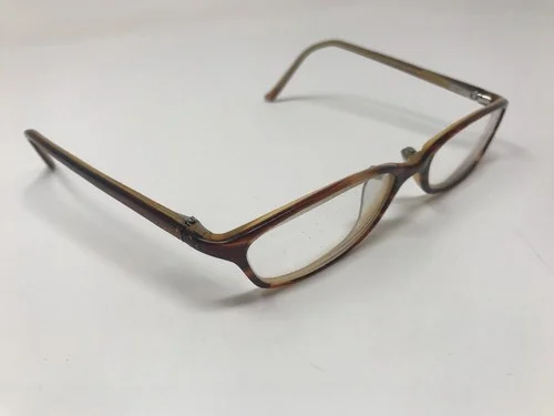 Magic Clip Eyeglasses Brown Marble Frame 51-16-135mm Full Rim GB43