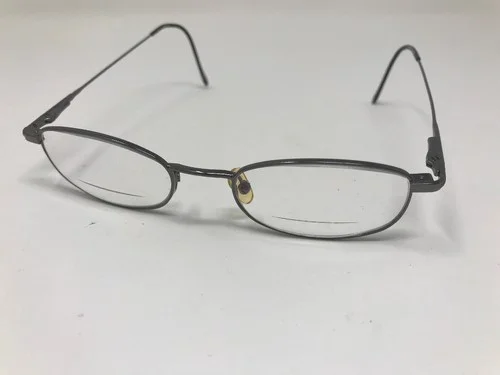 Magic Clip Eyeglasses Frame M 247 Gunmetal Wore 47-18-140 Metal Oval Small SE66