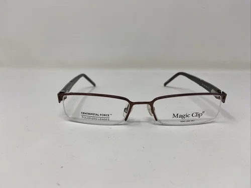 MAGIC CLIP EYEGLASSES FRAME M357 BRN 53-17-135 BROWN FULL RIM BM17