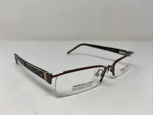 MAGIC CLIP EYEGLASSES FRAME M357 BRN 53-17-135 BROWN FULL RIM BM17 2