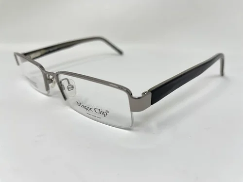MAGIC CLIP Eyeglasses M361 GUN Frames 53 [] 17 140 Half Rim Flex Hinges