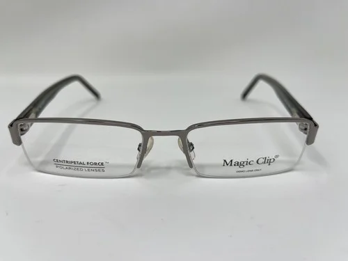 MAGIC CLIP Eyeglasses M361 GUN Frames 53 [] 17 140 Half Rim Flex Hinges 2