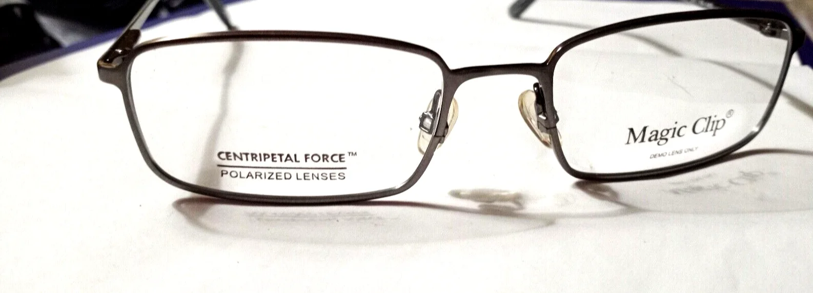 Magic clip eyeglasses M383 Gray full frame 4