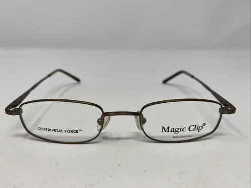 Magic Clip M258 SBRN 45-19-130 Satin Brown Metal Full Rim Eyeglasses Frame -V57