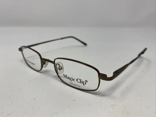 Magic Clip M258 SBRN 45-19-130 Satin Brown Metal Full Rim Eyeglasses Frame -V57 2
