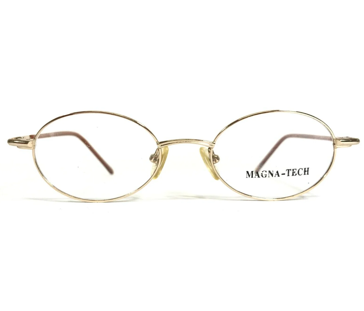 Magna-Tech Eyeglasses Frames MQ518 Brown Gold with Clip On Lenses 47-18-135 2