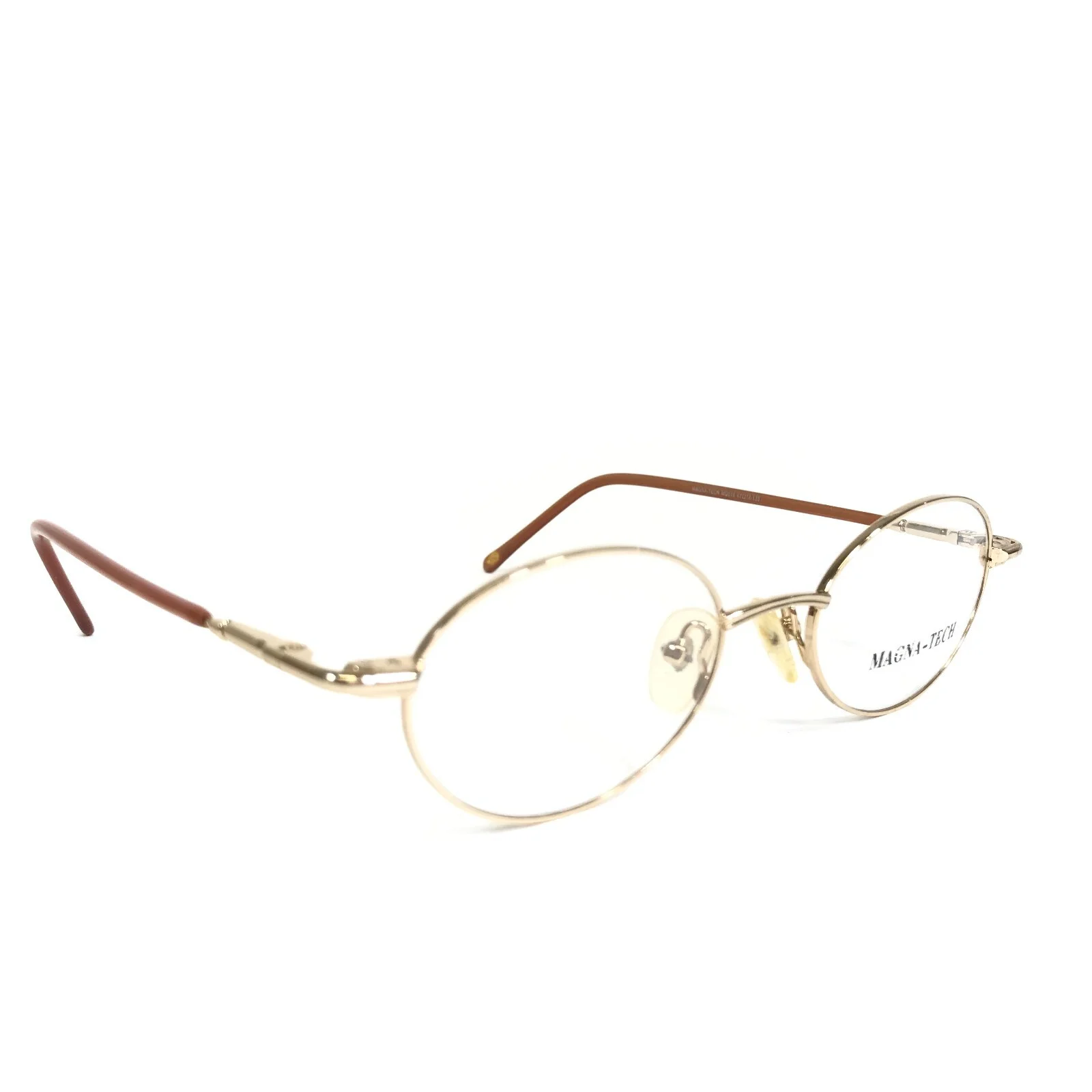 Magna-Tech Eyeglasses Frames MQ518 Brown Gold with Clip On Lenses 47-18-135 4
