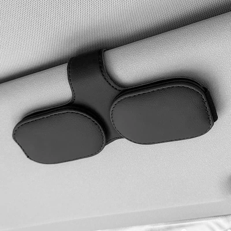 Magnetic Leather Sunglasses Holder for Car Sun Visor Eyeglass Hanger Clip USA 4