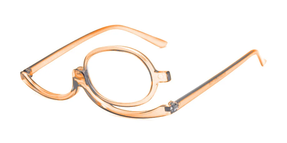 Magnifying Rotable Makeup Reading Glasses Flip Make-up Clear Eyeglasses +3.00 4