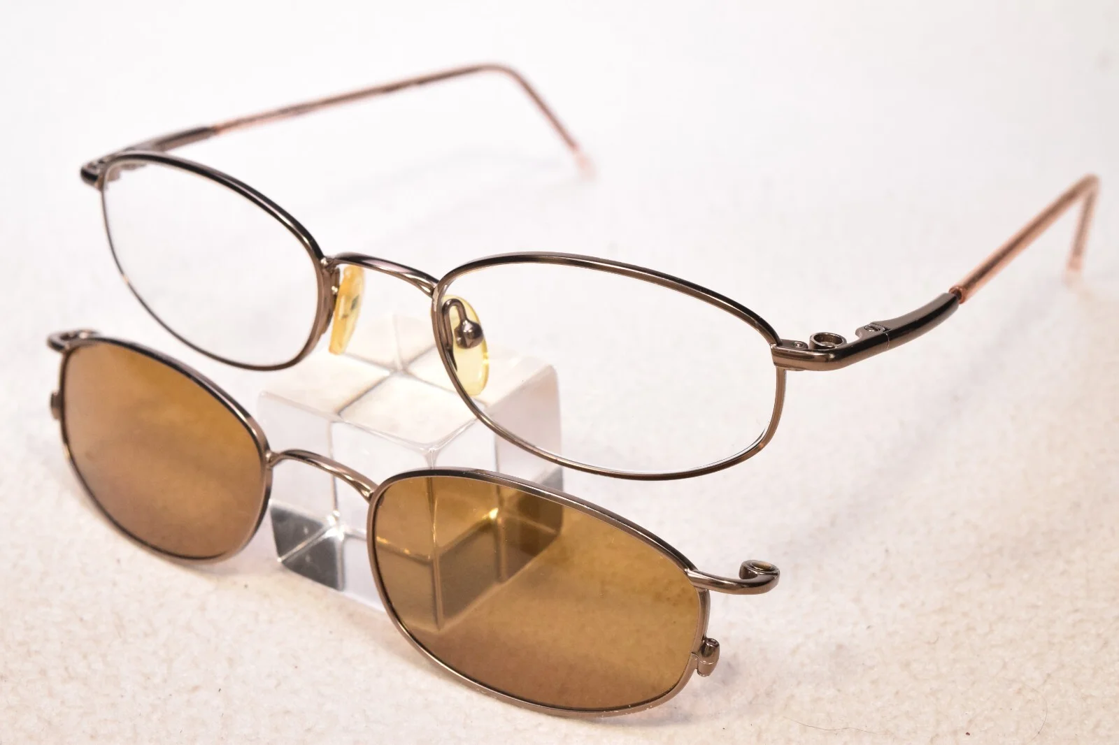 MANHATTAN MDX S-3018 EYEGLASS/SUNGLASS FRAMES 47[]19/140 WITH POLARIZED CLIP-ONS 1