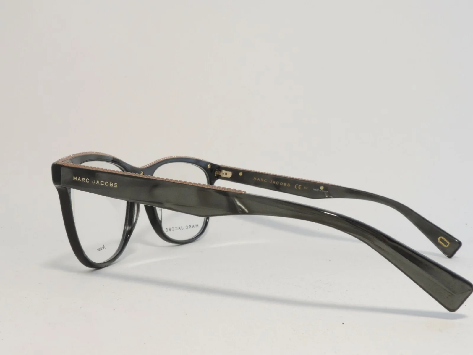 MARC JACOBS 164 ACETATE EYEGLASS FRAMES 0C8W GRAY MOTHER OF PEARL 54-16-140 NEW 3