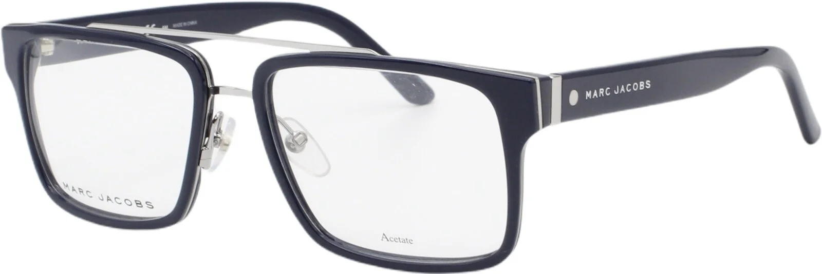 Marc Jacobs Designer Eyeglass Frames Glasses Metal, Invisible bottom White Arms