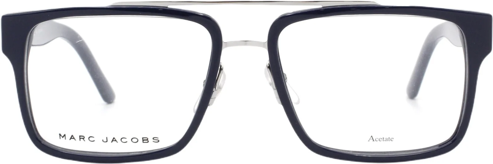 Marc Jacobs Designer Eyeglass Frames Glasses Metal, Invisible bottom White Arms 3