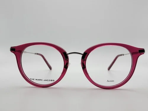 Marc Jacobs Marc 623/G P05 Burgundy Round Full Rim Eyeglass Frames 49-20-145 2