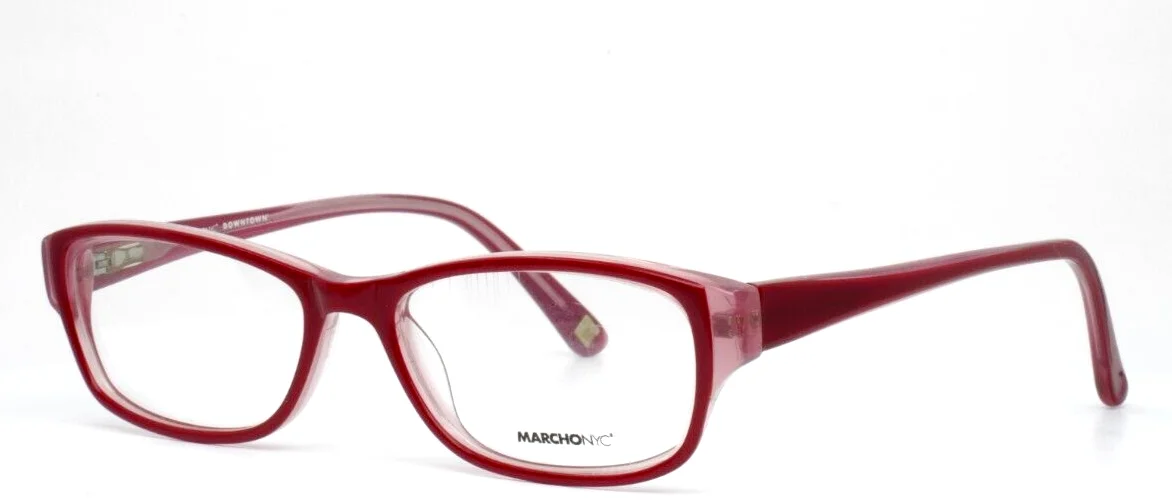 MARCHON Downtown Broadway 615 Pink Womens Rectangle Eyeglasses 51-16-135 B:30