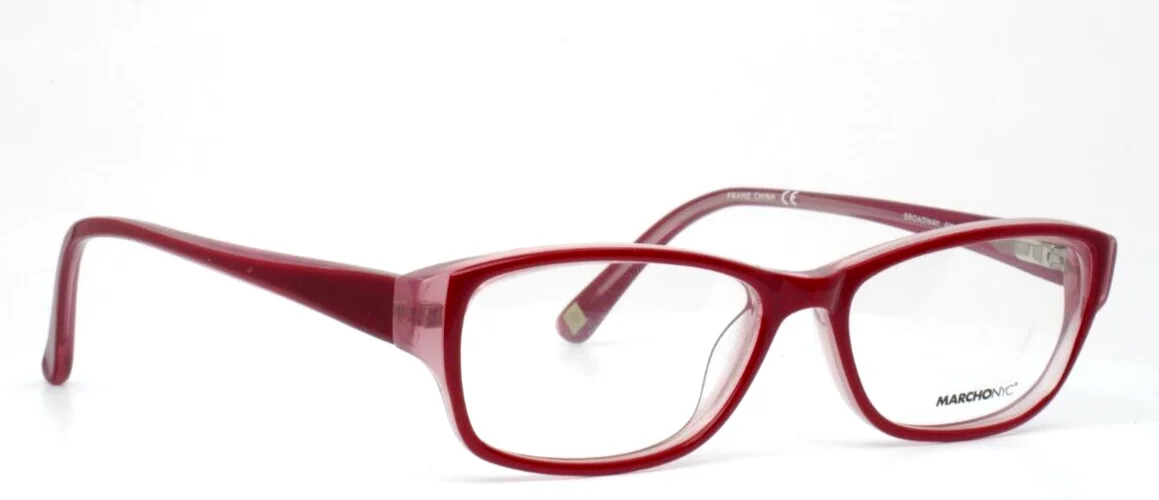 MARCHON Downtown Broadway 615 Pink Womens Rectangle Eyeglasses 51-16-135 B:30 3