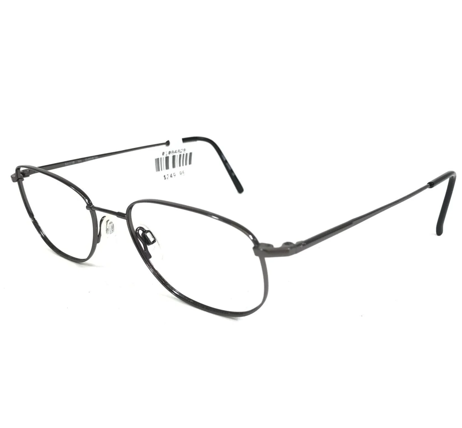 Marchon Eyeglasses Frames FLEXON 600 GUNMETAL Gray Round Full Rim 54-18-145