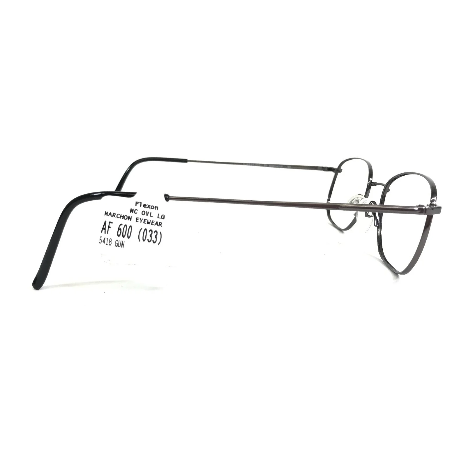 Marchon Eyeglasses Frames FLEXON 600 GUNMETAL Gray Round Full Rim 54-18-145 4