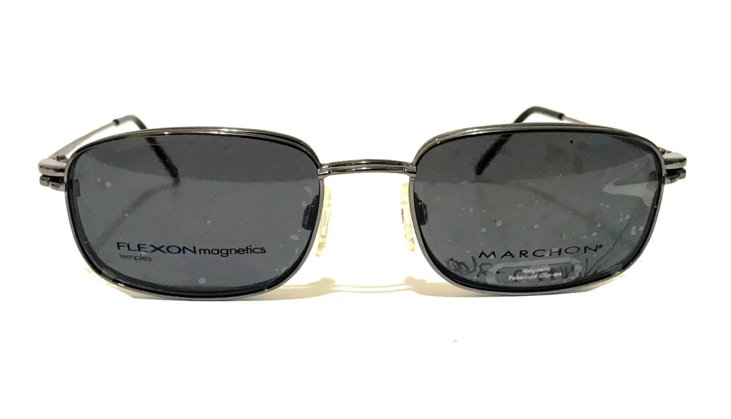MARCHON FLEXON MAGNETICS 810 CLIP-ON MAG-SET EYEGLASSES FRAME 51-18-140 GUNMETAL 2