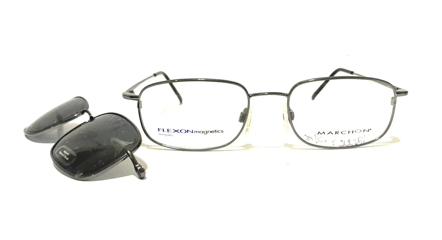 MARCHON FLEXON MAGNETICS 810 CLIP-ON MAG-SET EYEGLASSES FRAME 51-18-140 GUNMETAL 3