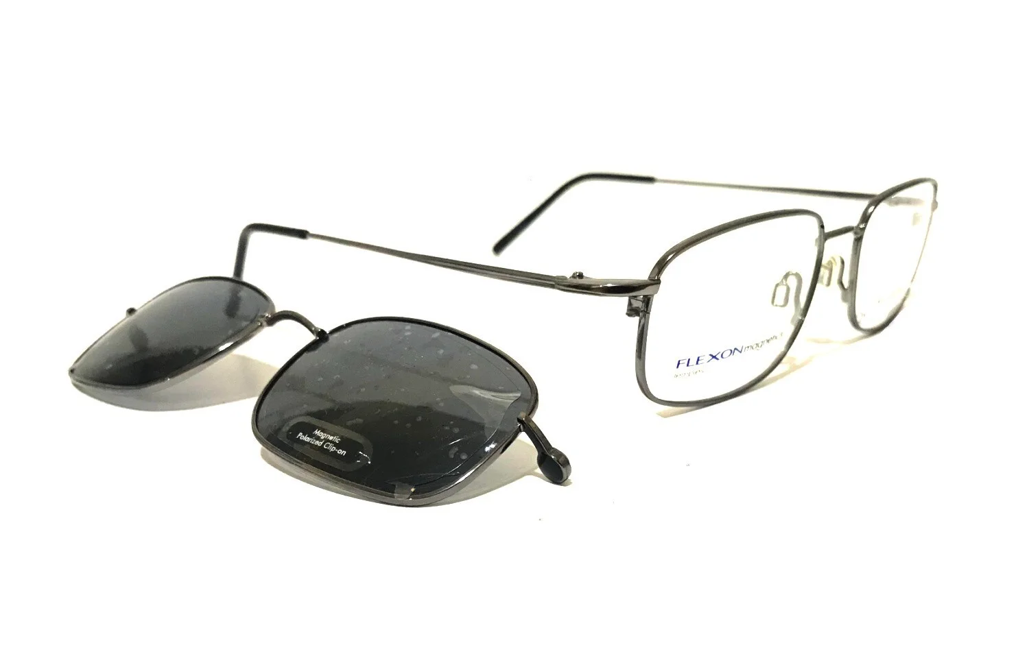 MARCHON FLEXON MAGNETICS 810 CLIP-ON MAG-SET EYEGLASSES FRAME 51-18-140 GUNMETAL 4