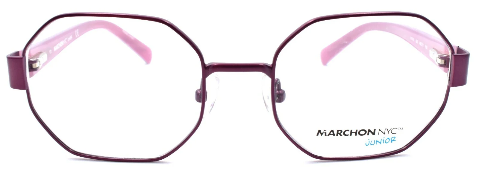 Marchon M-7001 505 Kids Girls Eyeglasses Frames Octagon 46-17-130 Plum 2
