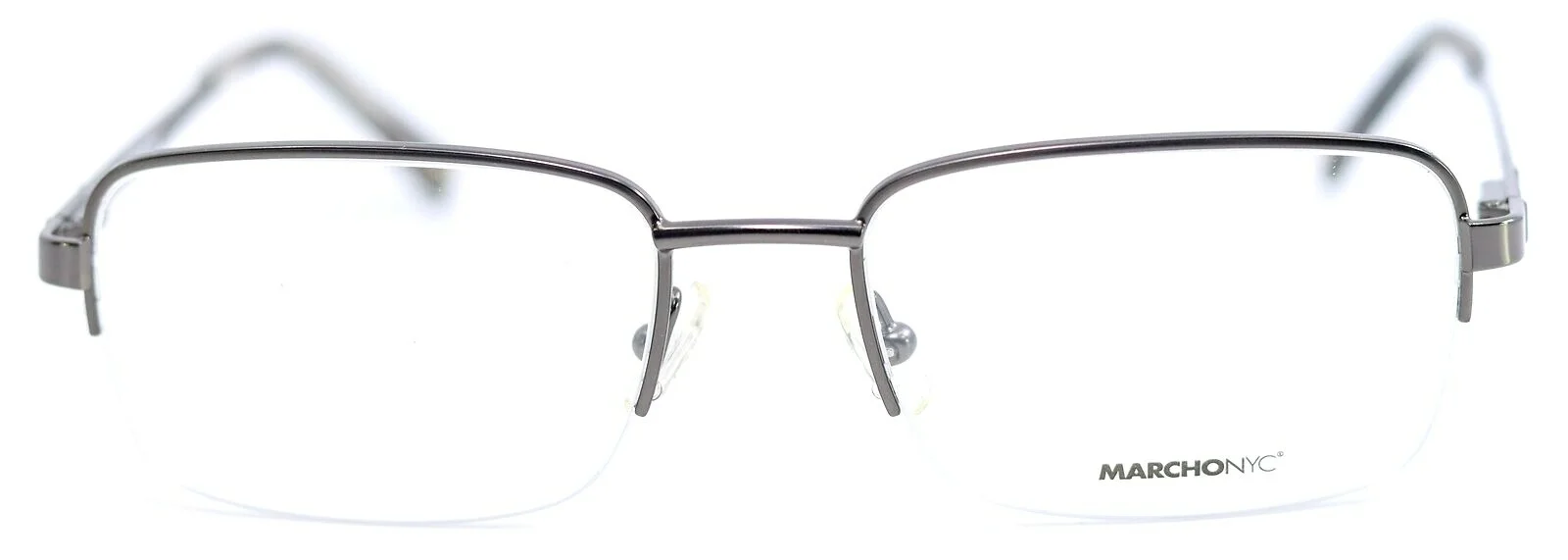 MARCHON NYC BEEKMAN 033 Gunmetal Rectangular Mens Half Rim Eyeglasses 53-18-140 3