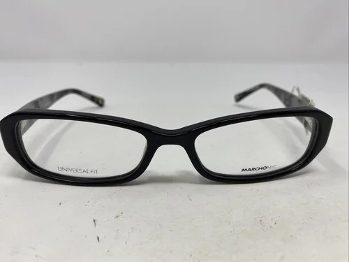 Marchon NYC Downtown Albany 001 55-17-140 Black Full Rim Eyeglasses Frame I430