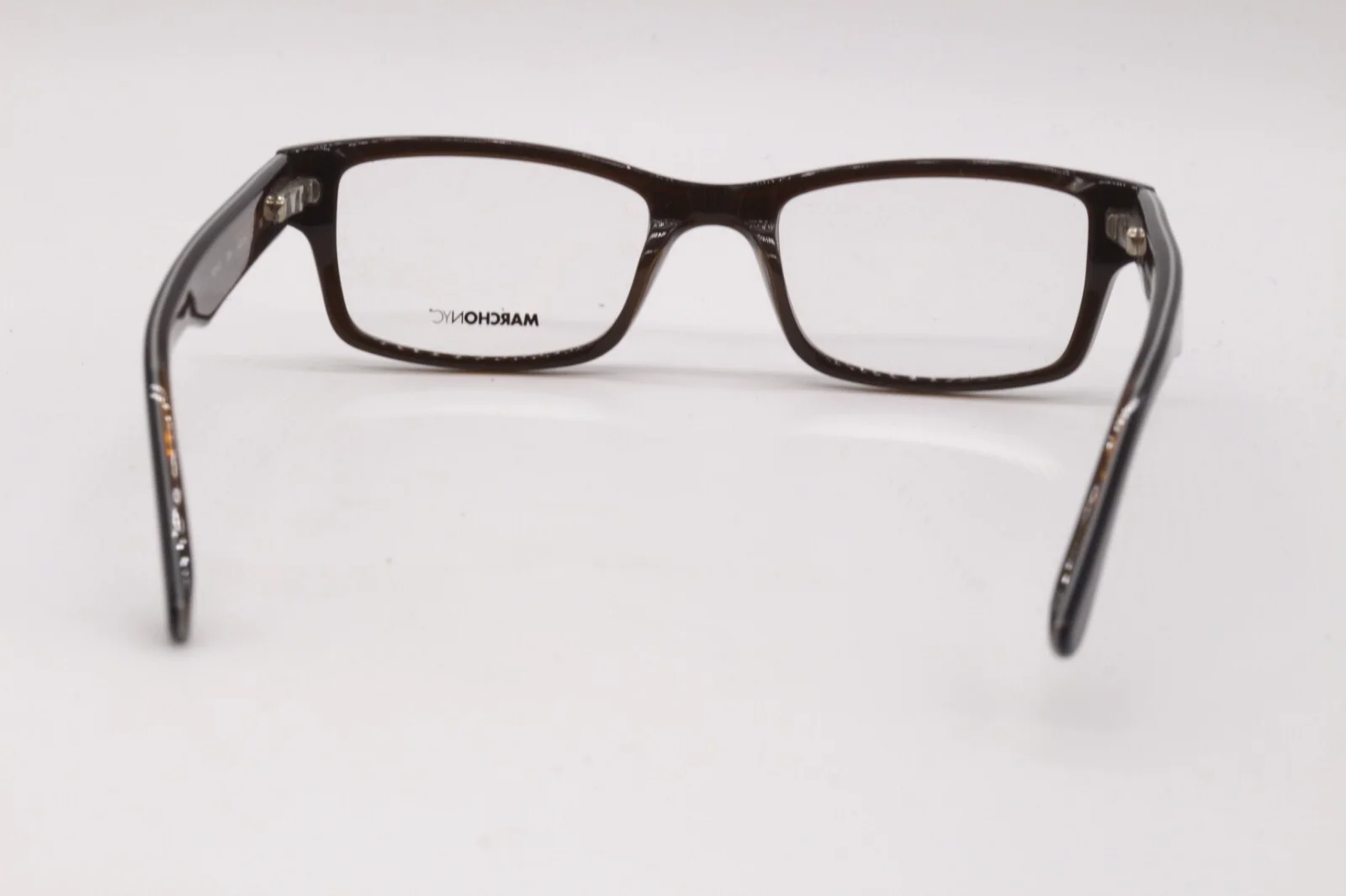 MARCHON NYC DOWNTOWN NOHO 035 BROWN OPTICAL AUTHENTIC FRAMES EYEGLASSES 46-18 4
