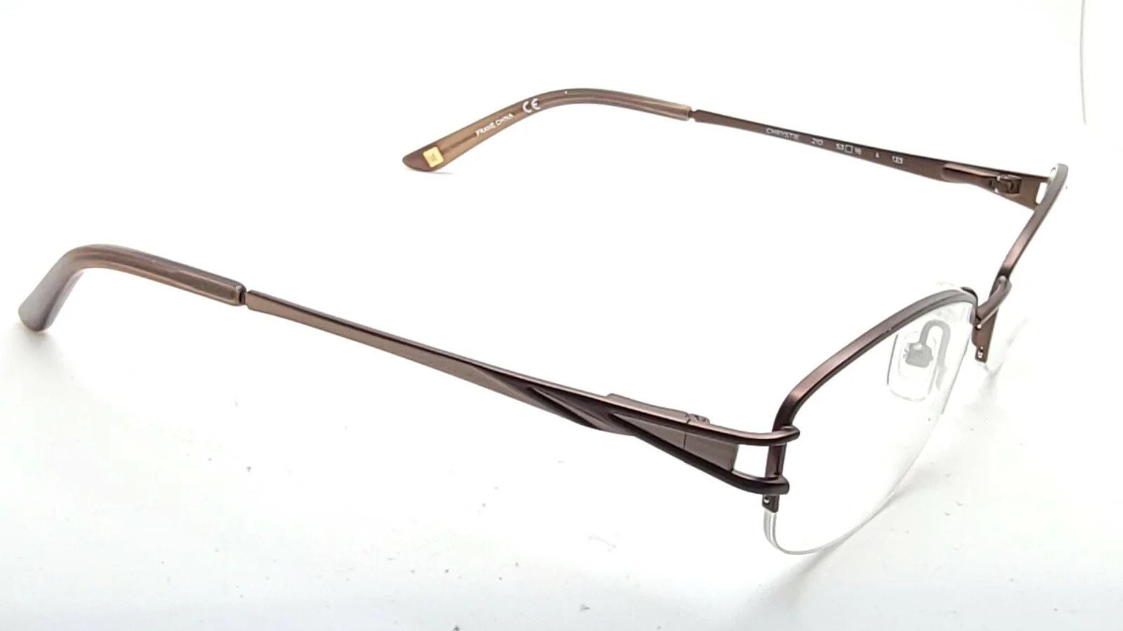 Marchon NYC Eastside Chrystie 210 Brown Half Rim Eyeglasses Frame 53-16 135 New 3