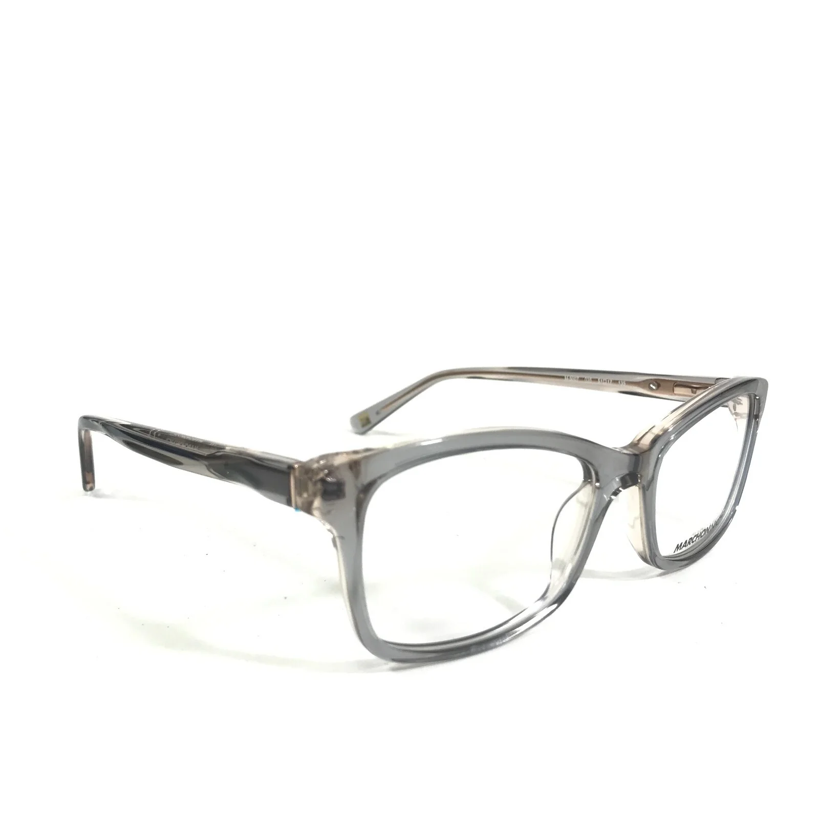 Marchon NYC Eyeglasses Frames M-5007 035 Grey Pink Clear Cat Eye 51-17-135 2