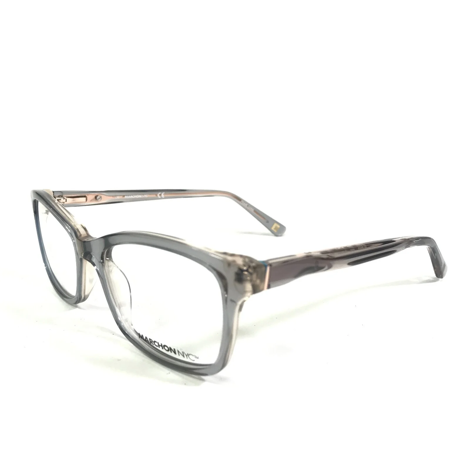 Marchon NYC Eyeglasses Frames M-5007 035 Grey Pink Clear Cat Eye 51-17-135 4