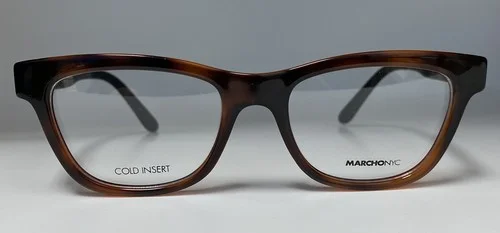 MARCHON NYC PALAZZO 215 Amber Tortoise Crystal 51-18-140 Frames ITALY L335