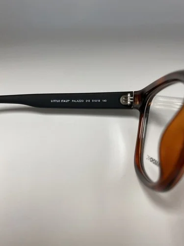 MARCHON NYC PALAZZO 215 Amber Tortoise Crystal 51-18-140 Frames ITALY L335 4