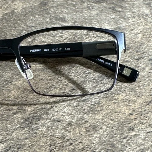 Marchon NYC Pierre 001 Uptown Metal Black Men’s Eyeglasses Frames 53-17-140 G6 3